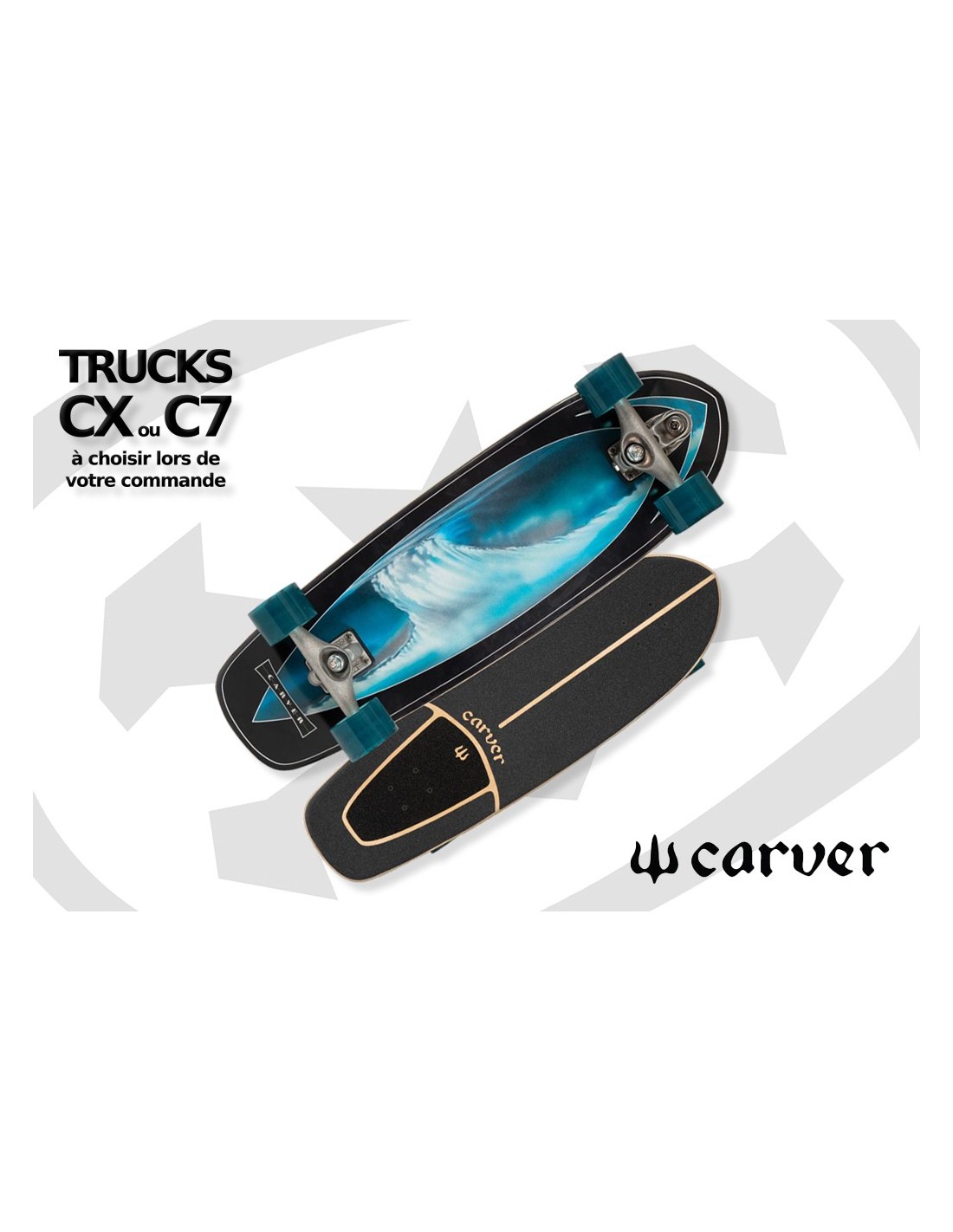 Carver Carver C7 Raw Super Surfer - Surfskate Cruiser - 32 (2020)